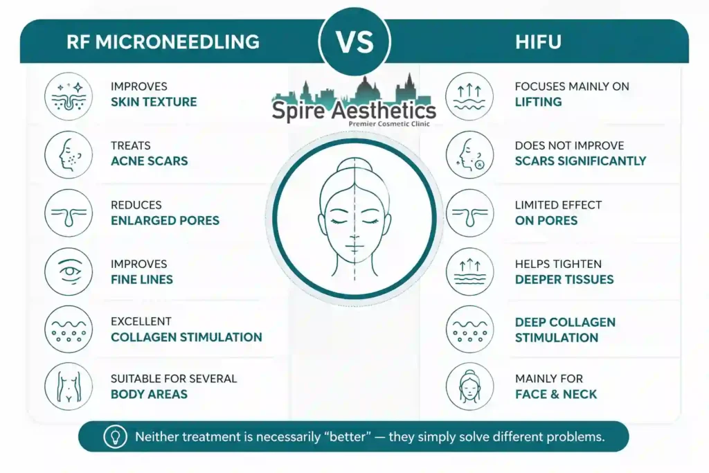 RF Microneedling vs HIFU: Which Treatment Gives Better Results Milton Keynes?